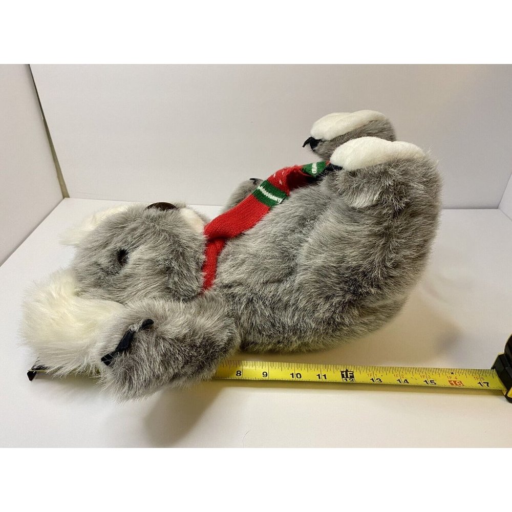 Animal Toys Brand 1988 Koala 14” Plush Stuffed‎  Holiday Christmas Scarf Vintage - Picture 11 of 11